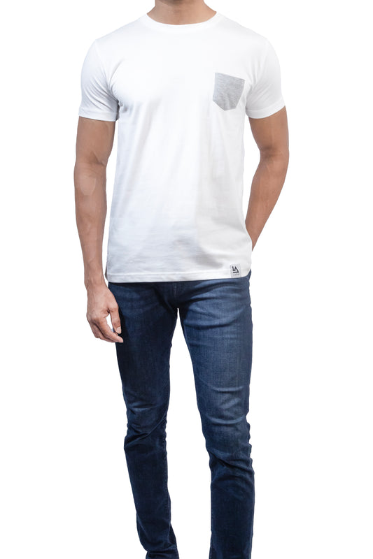 pOCKET wHITE - Cotton T-shirt